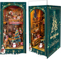 Miniature Book Nook Kit Christmas Jingle Cabin - Festive DIY Shelf