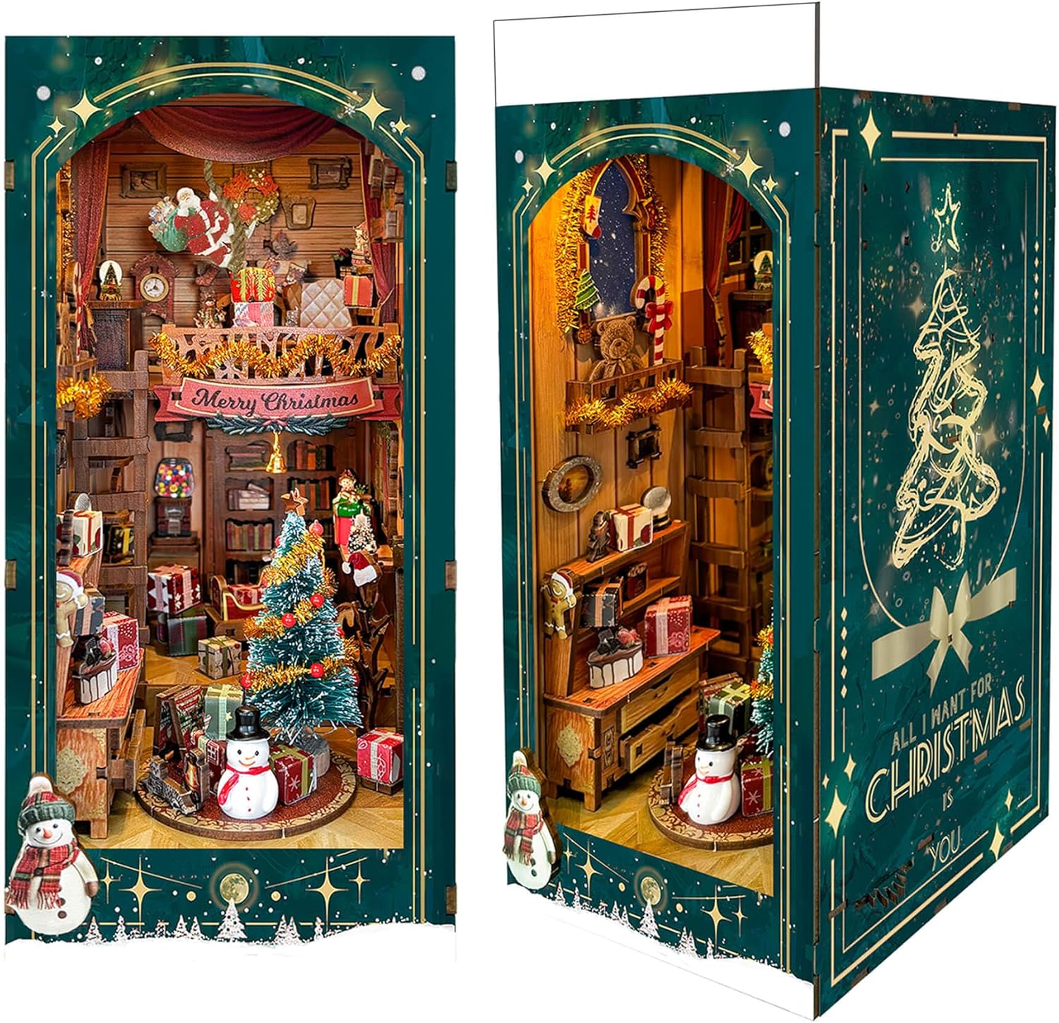 Miniature Book Nook Kit for Christmas - Jingle Cabin DIY Fun