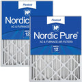 Nordic Pure 20x24x4 Pleated MERV 12 Air Filters 2 Pack - High