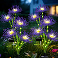 Solar Outdoor Lights Purple Spider Lily 4 Pack for Garden Decor