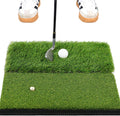 Premium Golf Hitting Mat 10mm Foam Padding - Dual-Turf Practice Mat