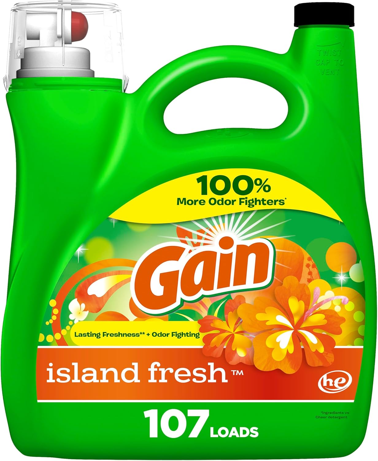 Gain Island Fresh Liquid Detergent, 107 Loads