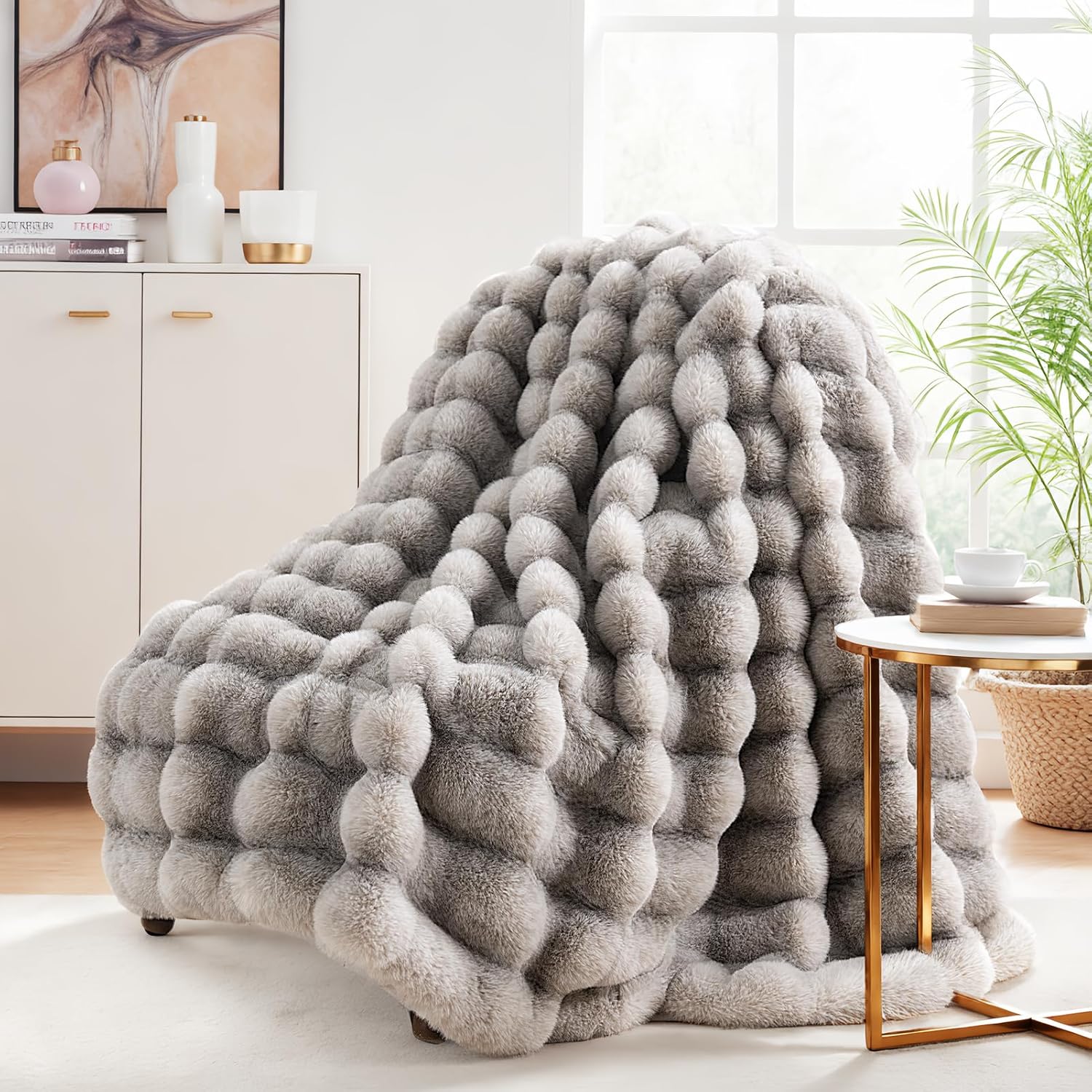 NEXHOME PRO Faux Fur Throw Blanket for Cozy Winter Comfort