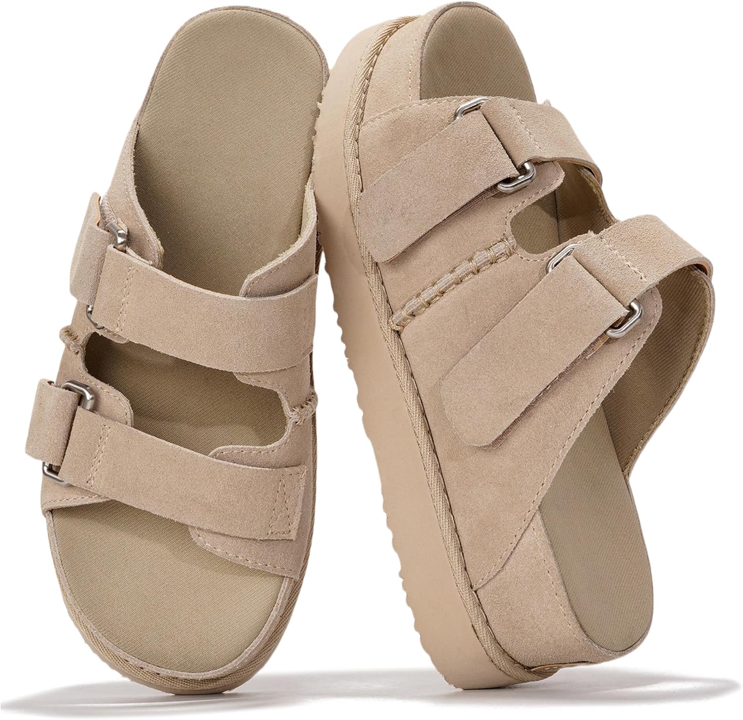 Project Cloud Genuine Leather Platform Womens Sandals for 2025