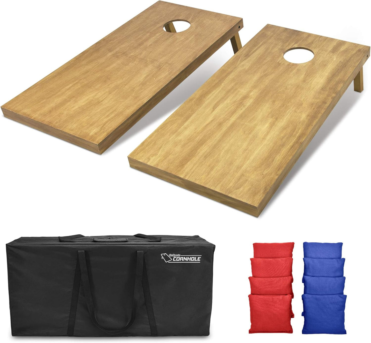 GoSports 4 ft x 2 ft Wooden Cornhole Boards Set for Fun