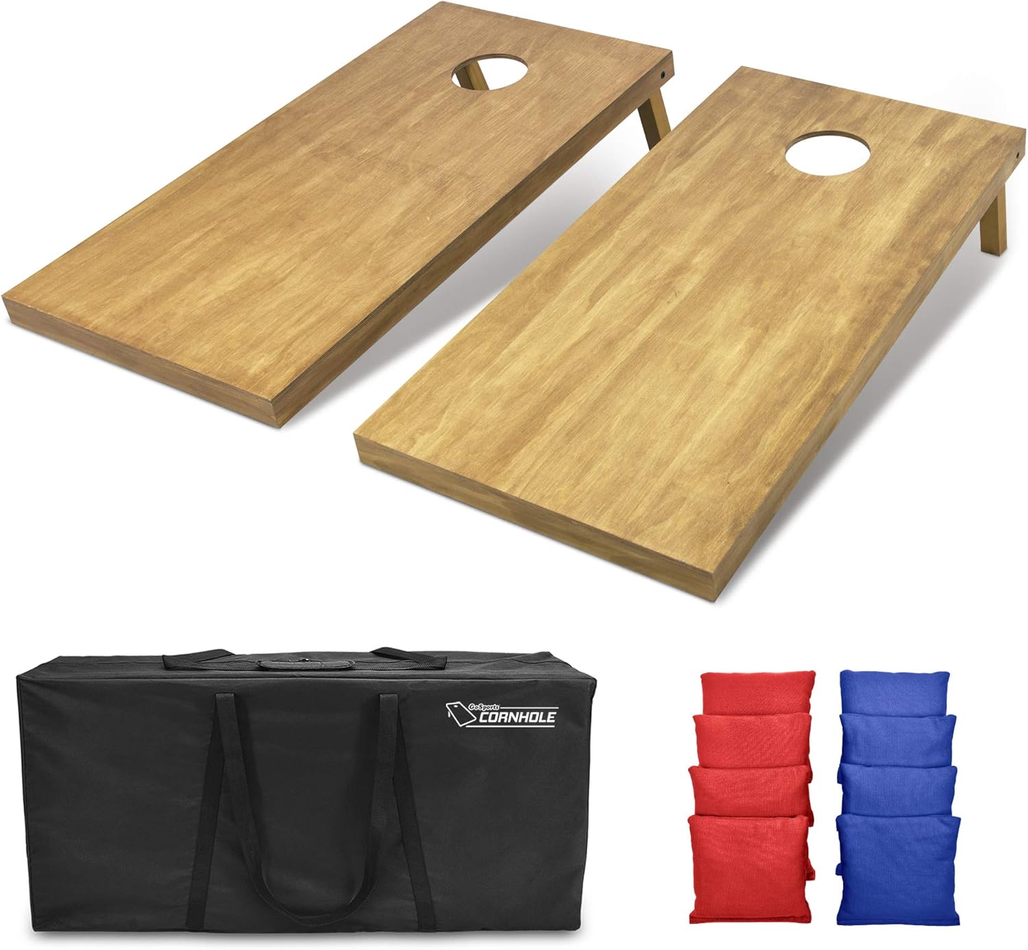 GoSports 4 ft x 2 ft Wooden Cornhole Boards Set for Fun