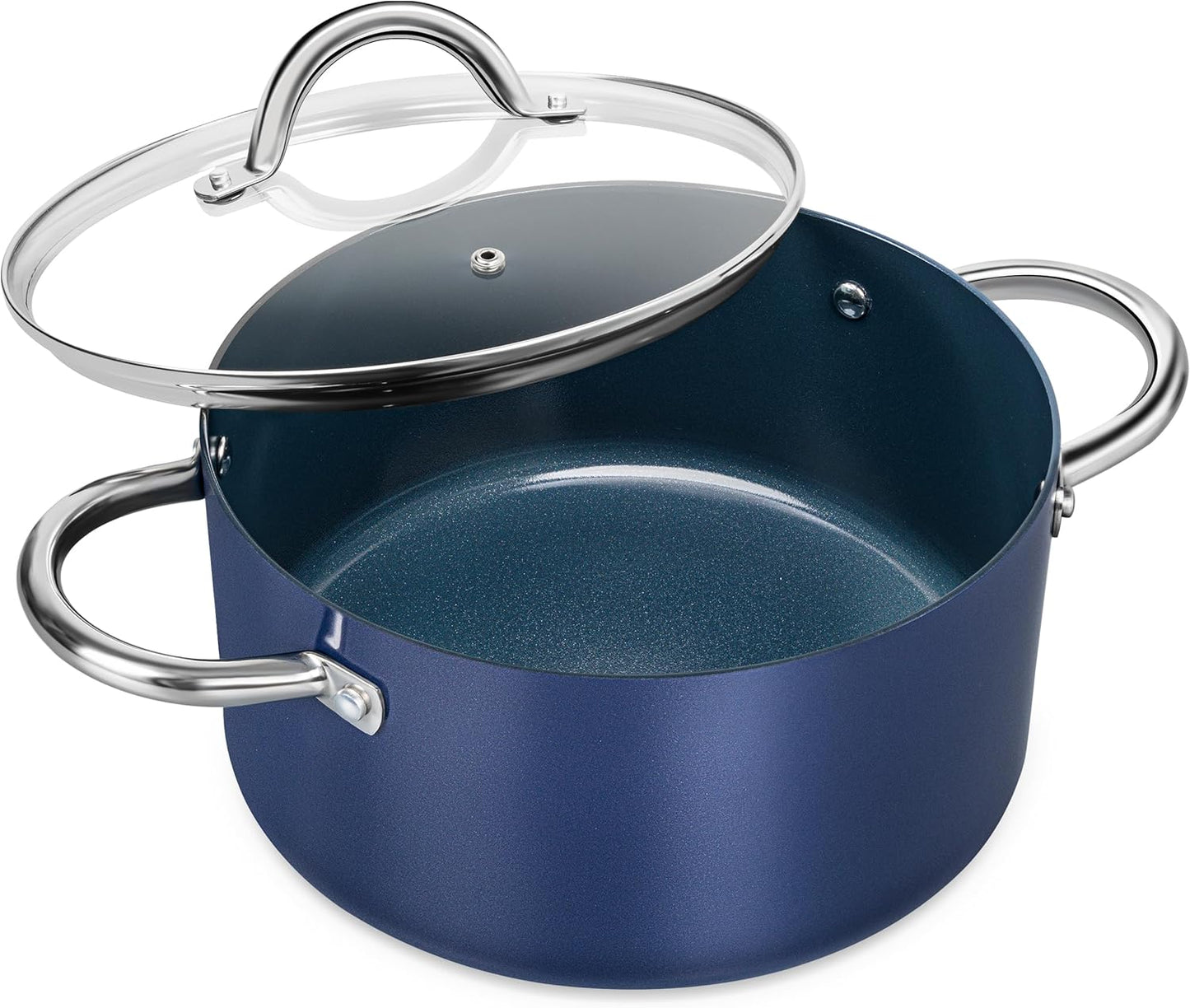 MICHELANGELO 5 Quart Nonstick Stock Pot with Lid for Cooking