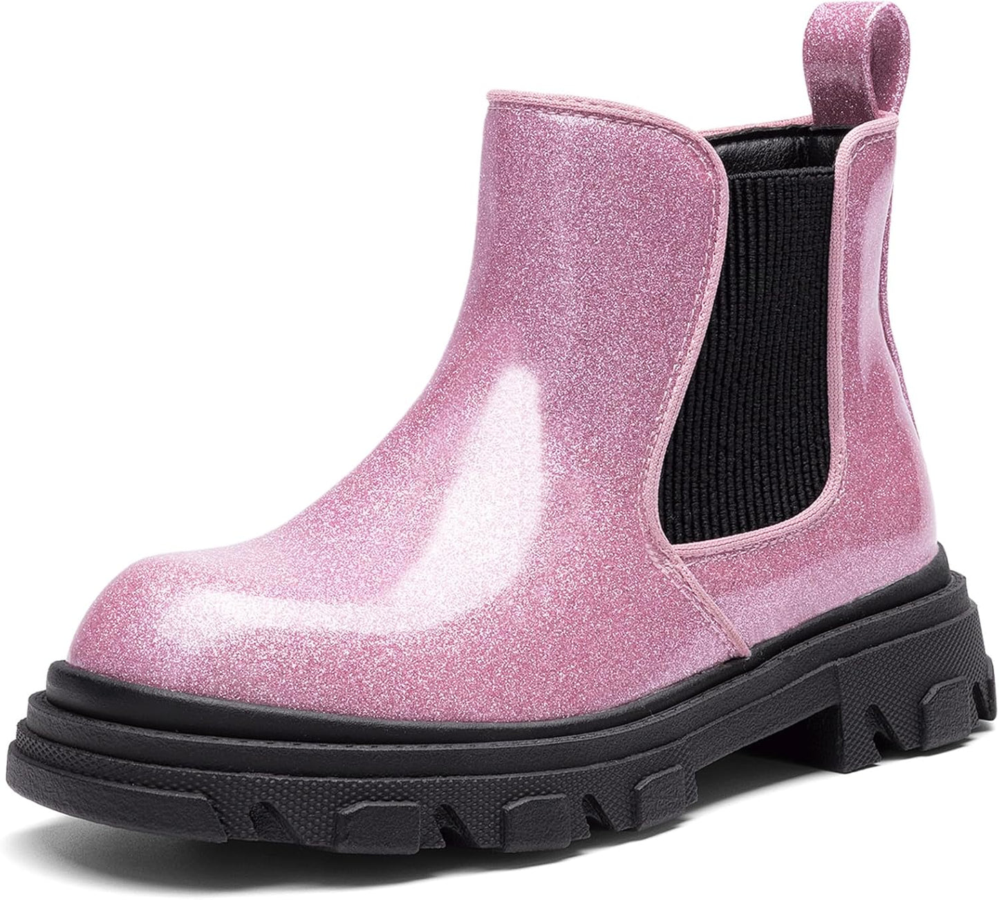 DREAM PAIRS Girls Chelsea Boots with Side Zipper for Kids