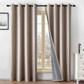 100% Blackout Curtains 108 in Long 2 Panels Set - Thermal Privacy