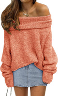 LILLUSORY Womens Off The Shoulder Sweater Oversized Loose Pullover is