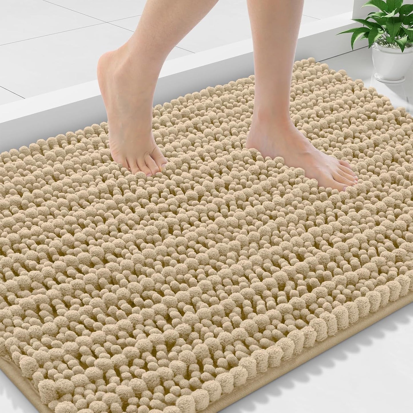 Smiry Bathroom Rugs Mat 36x24 - Soft Absorbent Chenille Comfort