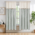 ASPMIZ Cotton Linen Farmhouse Curtains for Rustic Home Decor