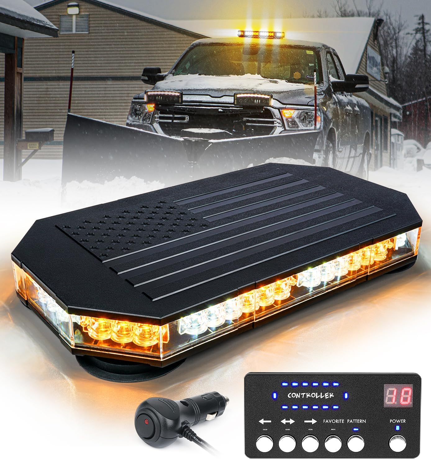 LUMENIX Rooftop Strobe Beacon Lights Bar for Emergency Vehicles