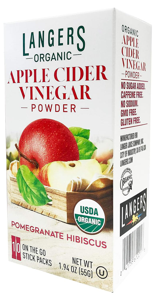Langers Pomegranate Hibiscus ACV Sticks, 10 Pack