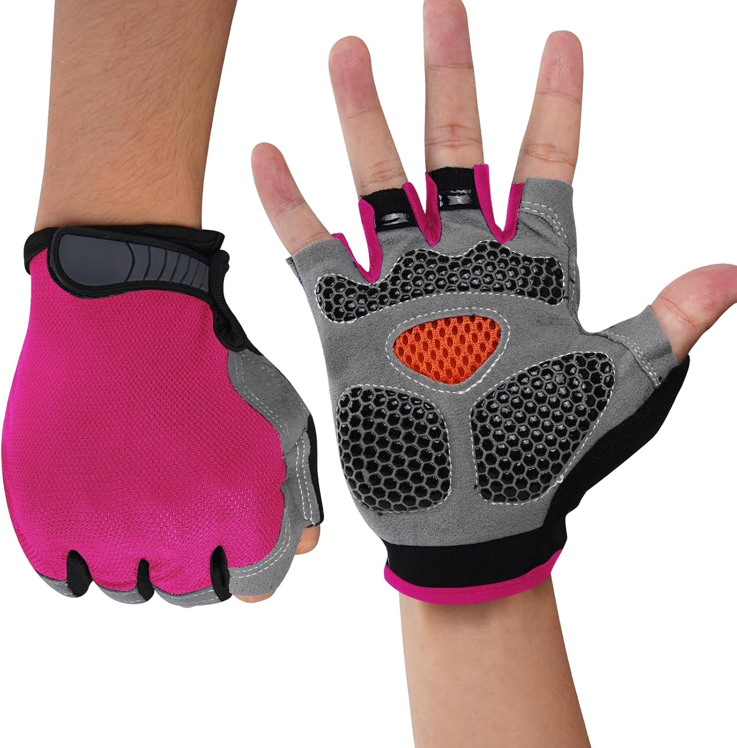 WULI Half Finger Cycling Gloves - Breathable Anti-Slip Grip