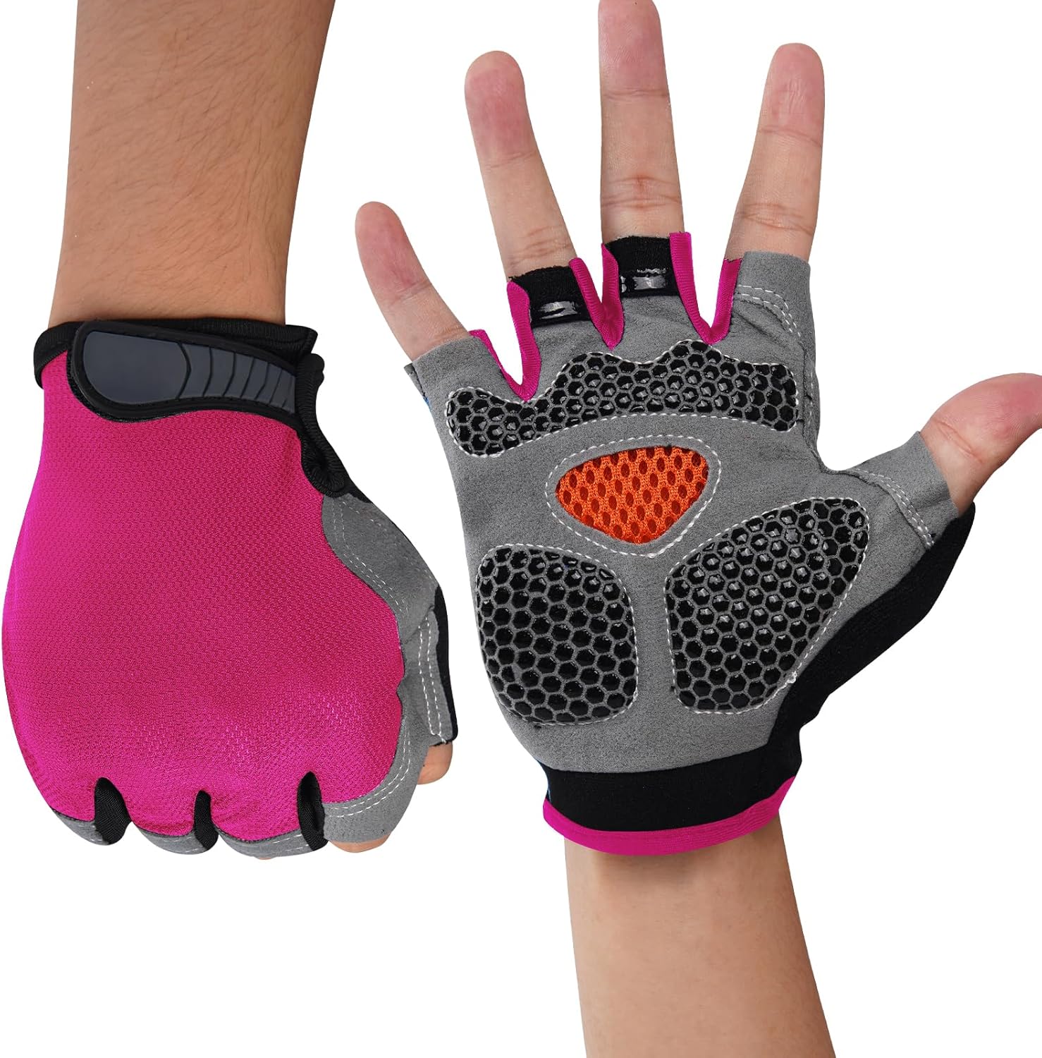 WULI Half Finger Cycling Gloves - Breathable Anti-Slip Grip