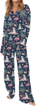 SHESHOW Satin Pajamas Set for Women - Classic Animal Print Comfort is