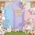 Set of 3 Arch Backdrop Covers (6ft, 5ft, 4ft) - Pastel Stretch Spandex
