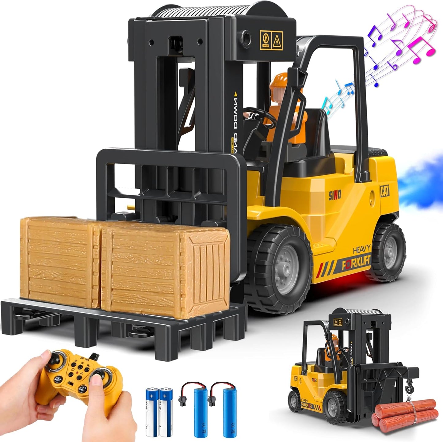 RC Forklift Truck Transforming Toy for Kids and Adults Fun