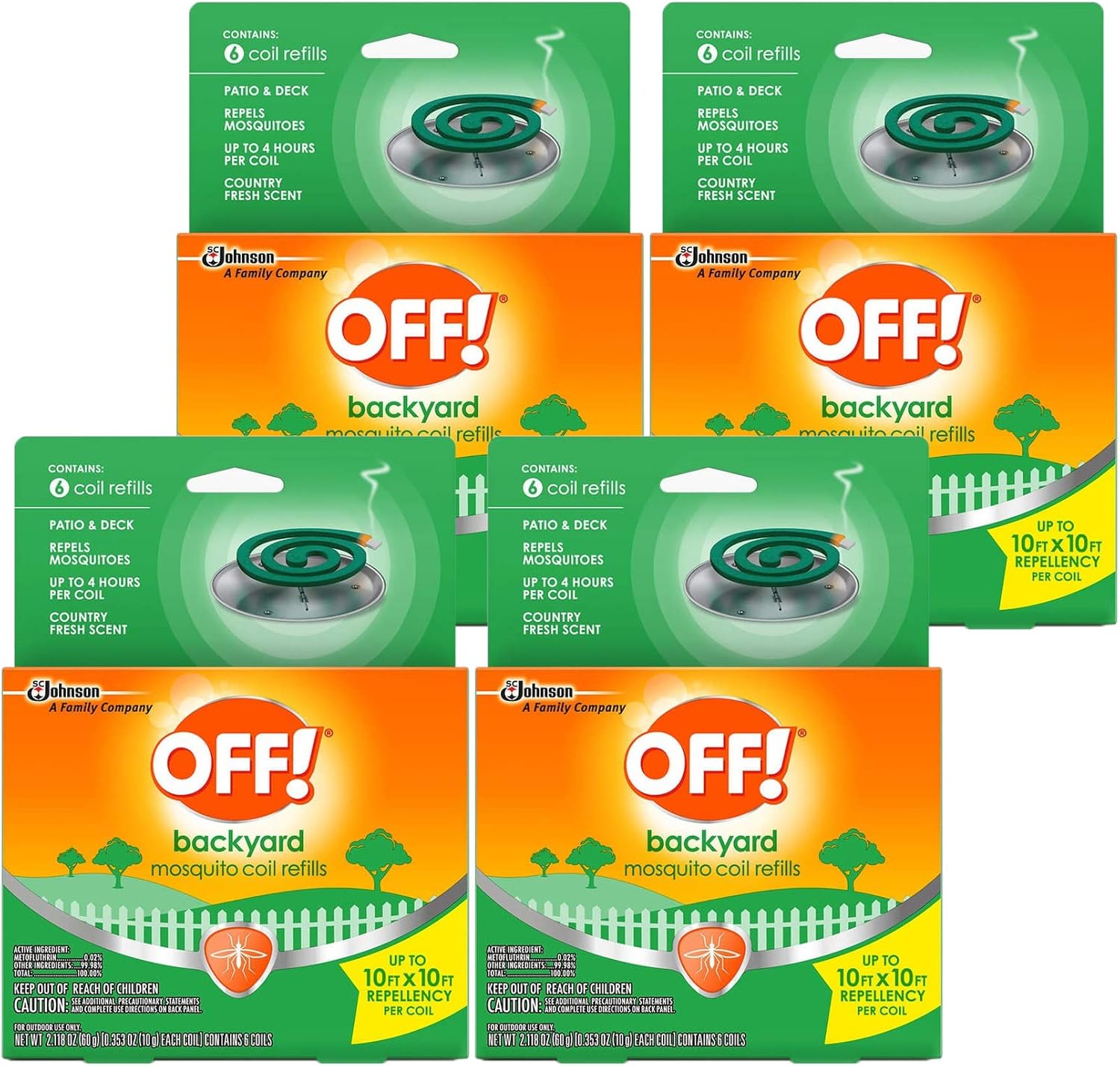 Off! Country Fresh Scent Mosquito Coil Refills for Outdoor Use