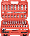 3/8 Drive Socket Set 76 Piece - 72-Tooth Ratchet Kit for Auto Repair