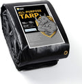 GUARD SHIELD Extreme Heavy Duty Black Poly Tarp 10x10 ft - Heavy Duty