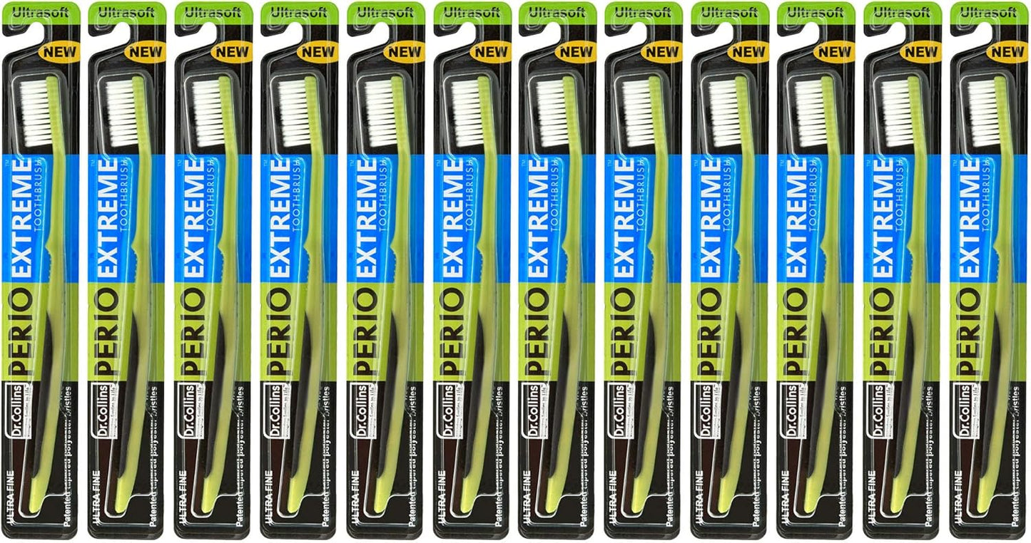 Dr. Collins Perio Extreme Toothbrush Pack of 12 for Sensitive Teeth
