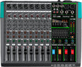Depusheng MX8 8-Channel Sound Mixer - Compact Live & Recording Mixer