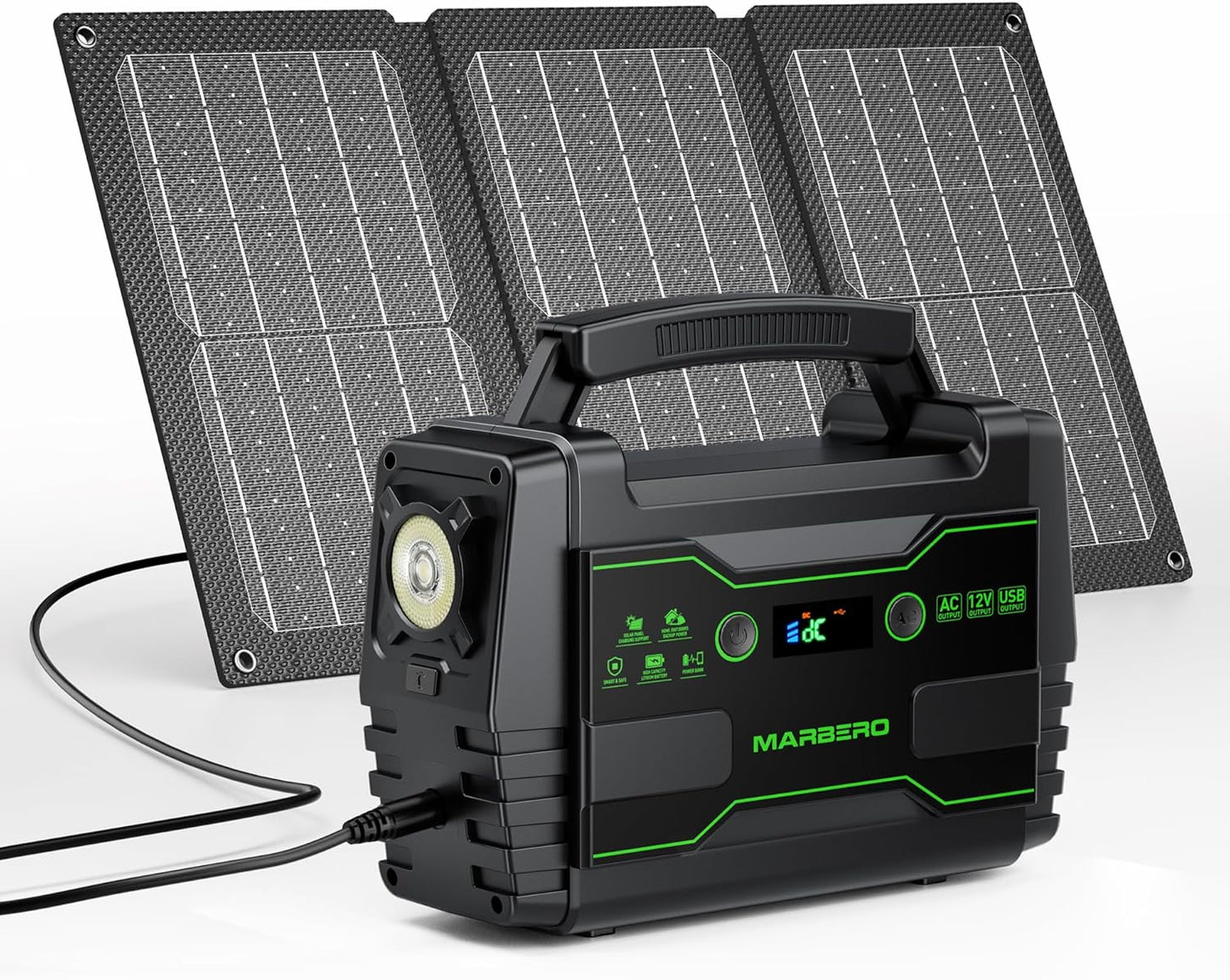 MARBERO Solar Generator 155Wh with 30W Solar Panel for Travel