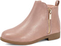 Girls Ankle Boots with Side Zipper - Sparkly Winter Short Booties