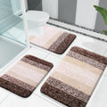 OLANLY Bathroom Rugs Set 3 Piece - Plush Microfiber Bath Mat Set
