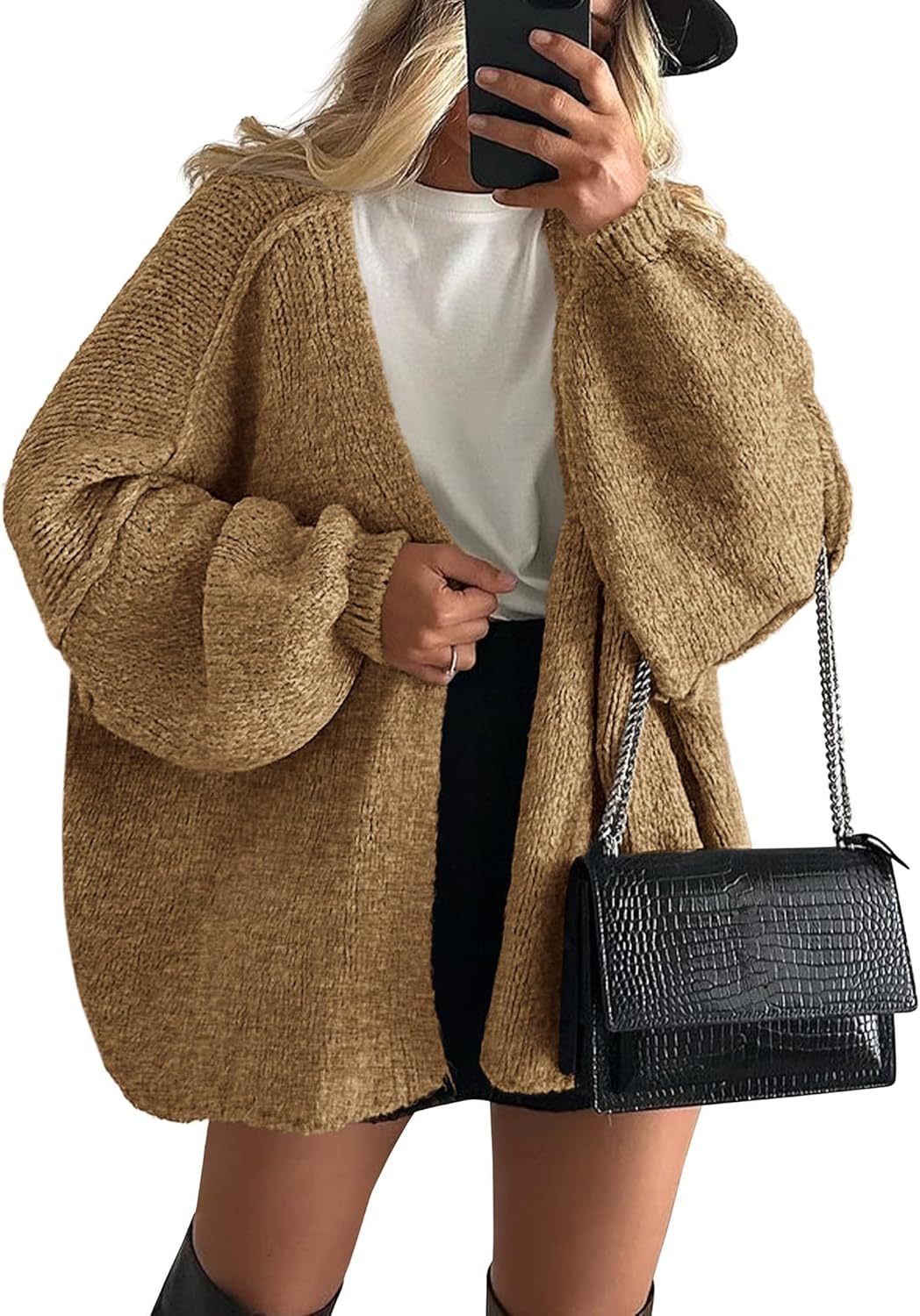 PRETTYGARDEN Womens Oversized Cardigan Sweater for Fall Style