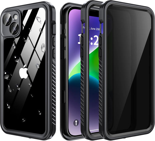 iPhone 14 Plus Case Waterproof with Built-in Privacy Screen