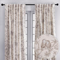 Maison d Hermine Toile Cotton Curtains 50x96 in Panels - Light