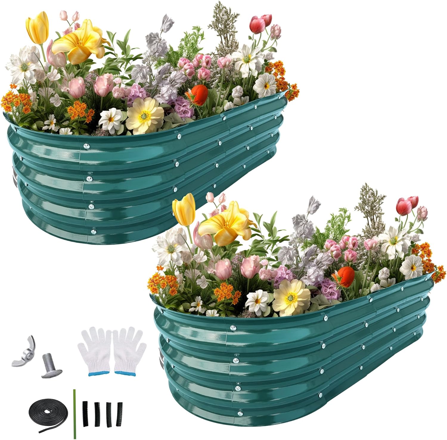 Raised Garden Bed Kit for Vegetables and Flowers - 2 Pack