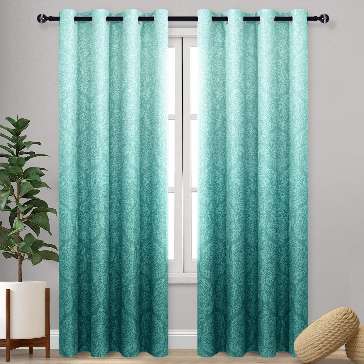 Ombre Blackout Curtains for Bedroom - Thermal Insulated Panels