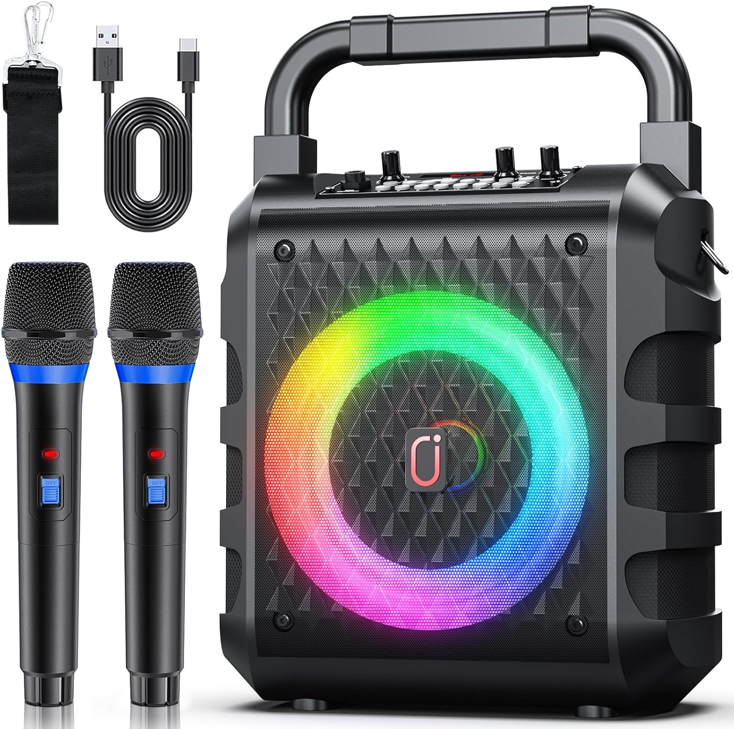 Premium Sound Karaoke Set w/ 2 Wireless Mics!