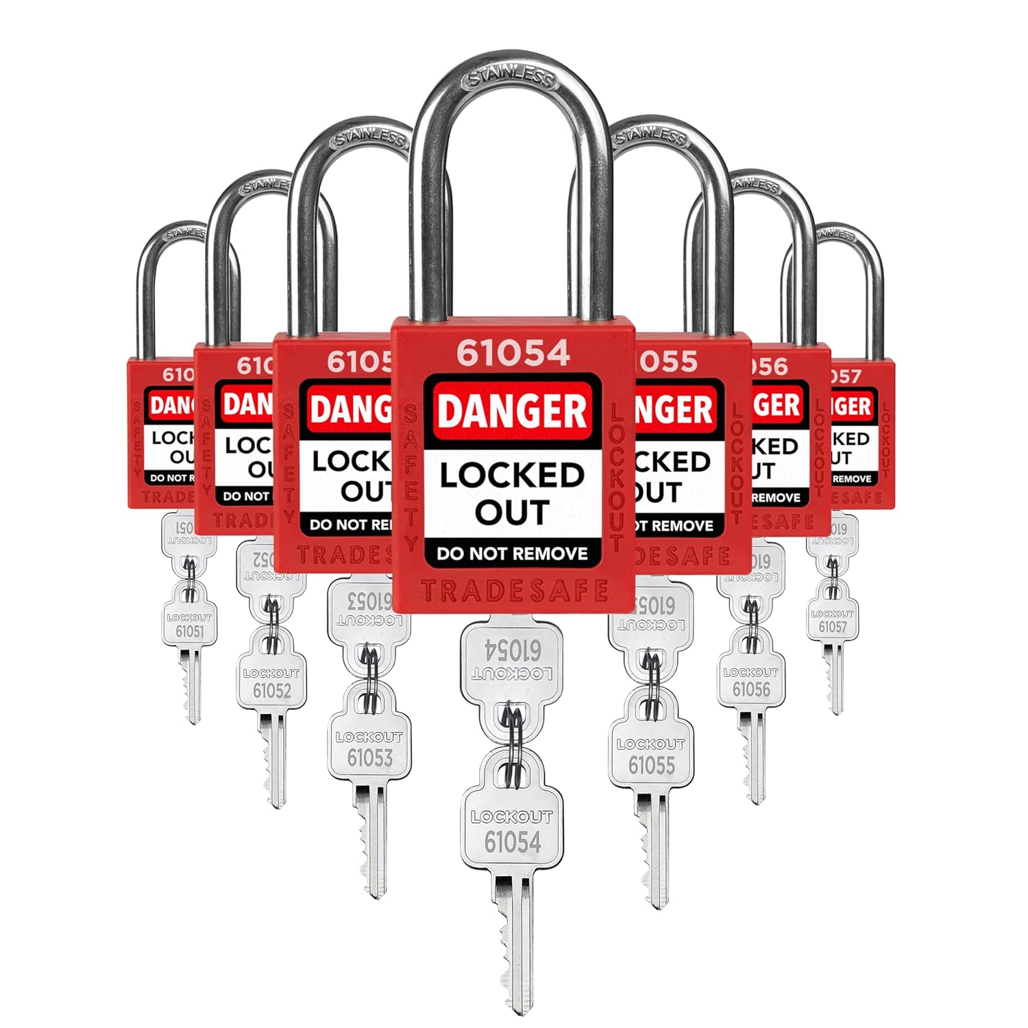 TRADESAFE Lockout Tagout Locks Set - OSHA Compliant Safety Locks