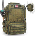 Fishing Backpack with Rod Holders and 45L Waterproof Storage - Tackle