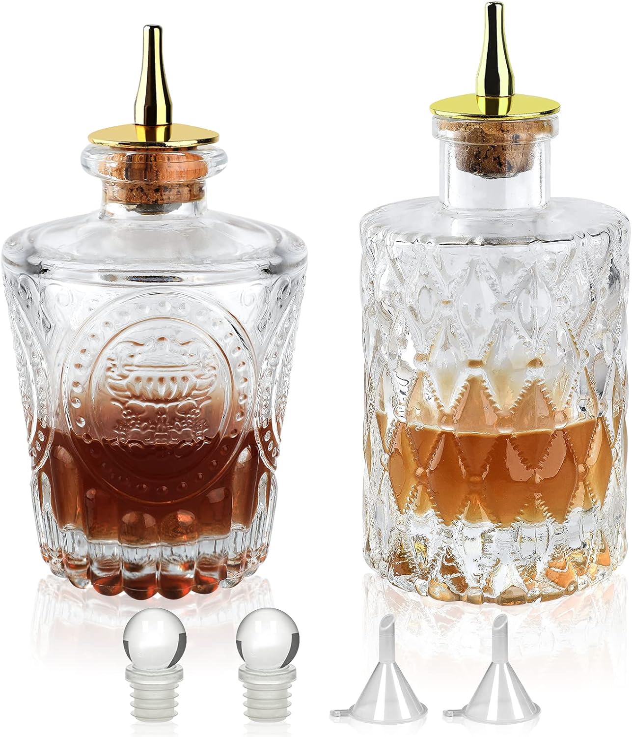 LINALL Glass Dasher Bottles - Perfect for Cocktail Mixing!