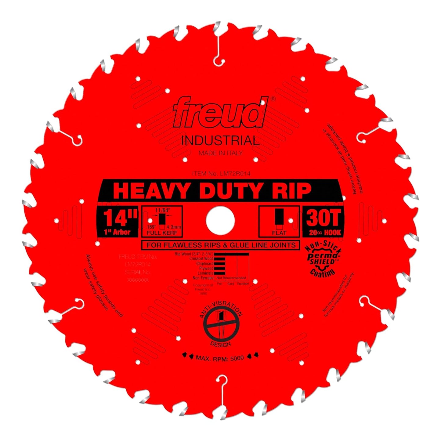 Freud LM72R014 14in Heavy-Duty Rip Blade for Smooth Cuts