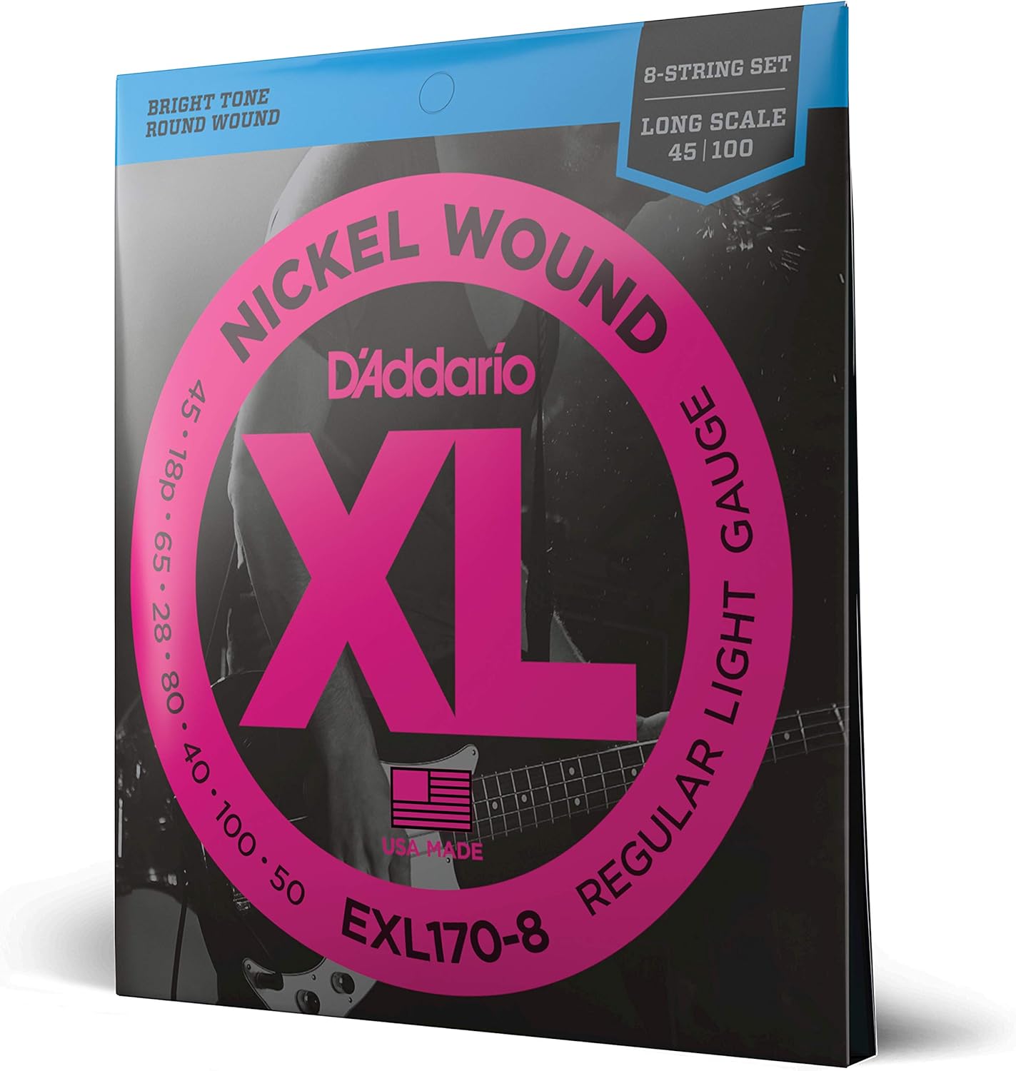 D'Addario Electric Bass Guitar Strings XL Nickel EXL170-8 Review