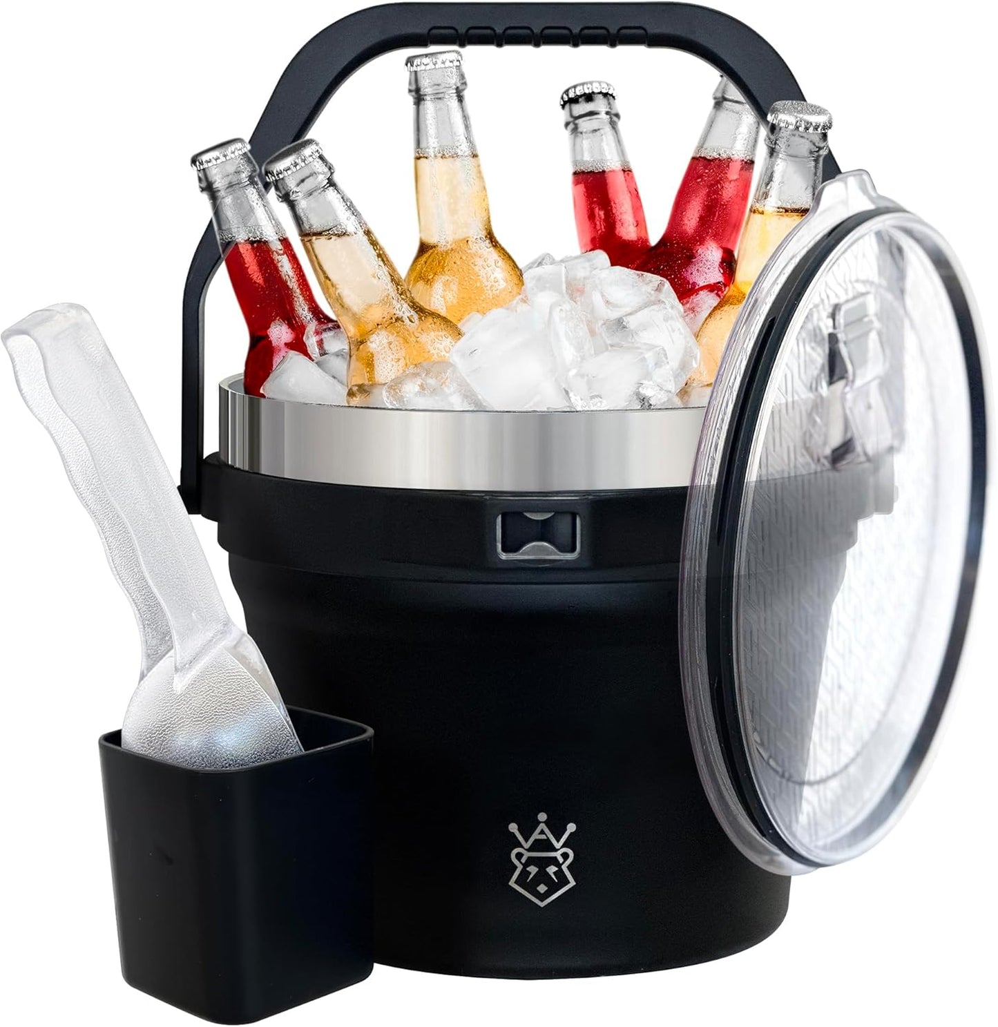 Large Ice Bucket for Parties - Double-Wall Insulated Design