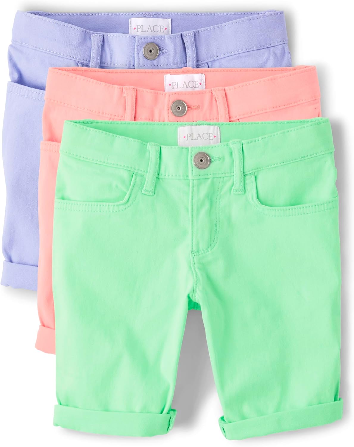 Roll Cuff Twill Skimmer Shorts for Kids - Stylish and Comfortable