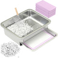 Dual-Layer Stainless Steel Cat Sifting Litter Box - Odor Control Tray