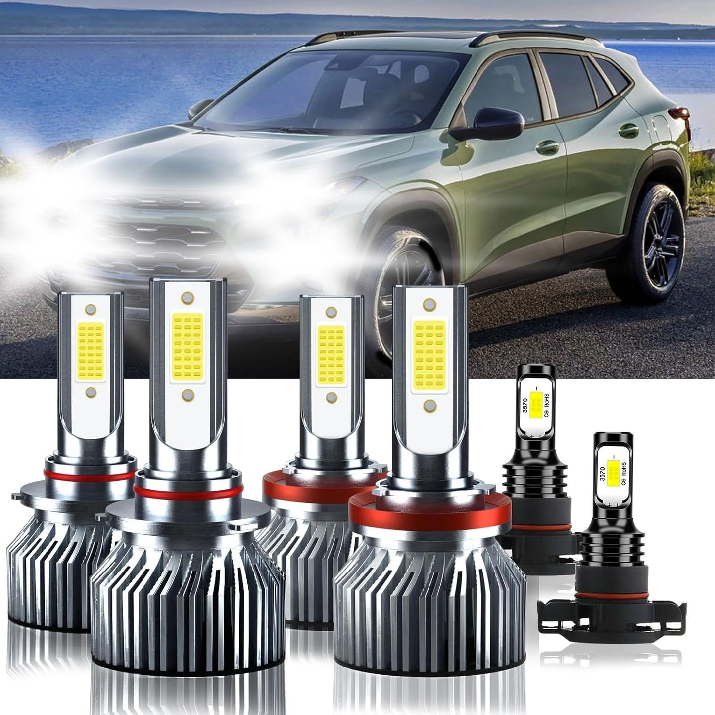 Compatible Chevrolet Trax 2019-2020 High&Low Beam Bulbs Set