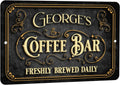 Coffee Bar Sign Personalized Vintage Design 12 x 18 - Gloss Finish
