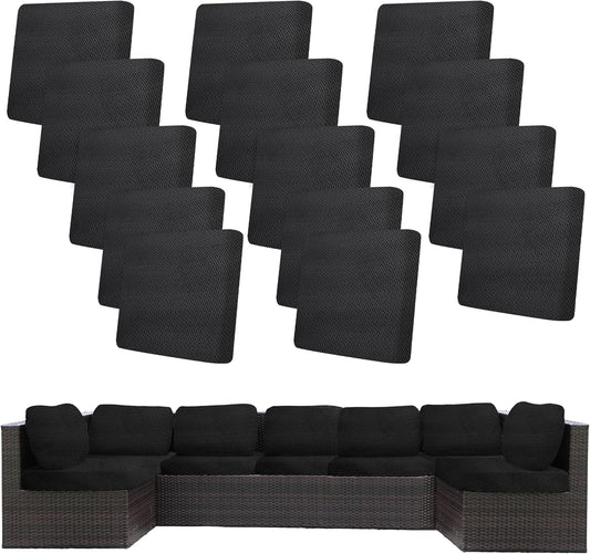 14Pcs Stretch Patio Cushion Covers for Outdoor Furniture Use
