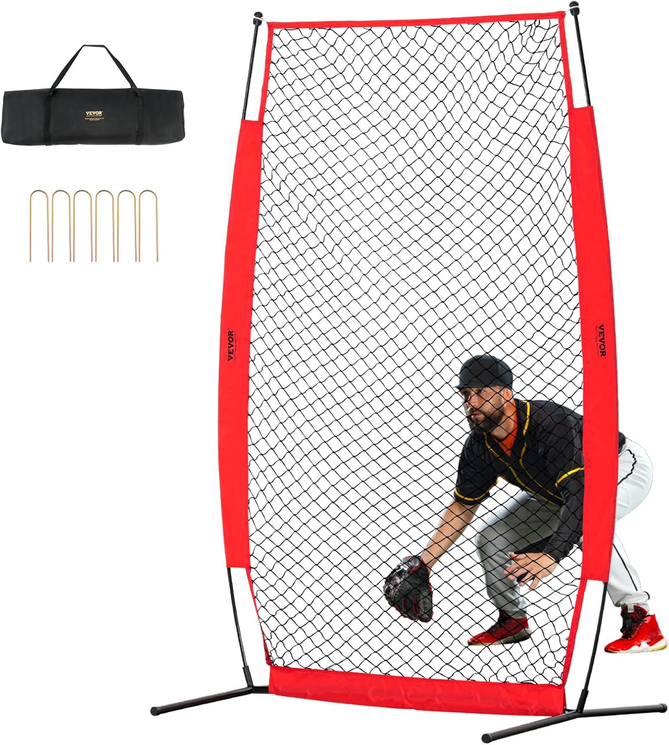VEVOR I Screen & L Screen Baseball Safety Screen for Pitchers