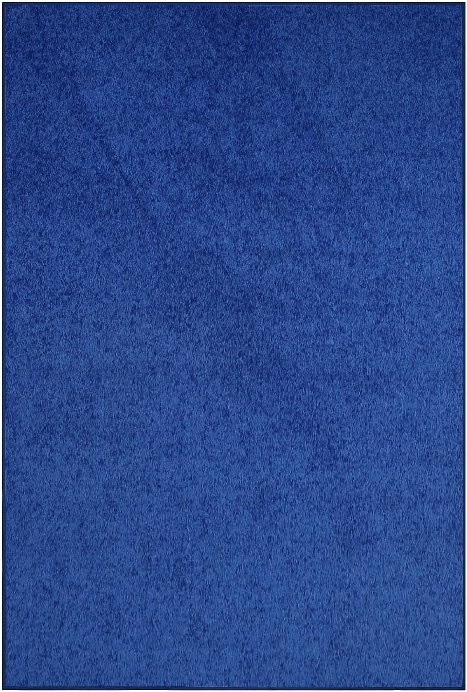 Neon Blue Area Rug - Pet Friendly, Stain Resistant, 5ft x 7ft